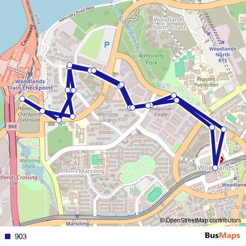 903 bus Line Map
