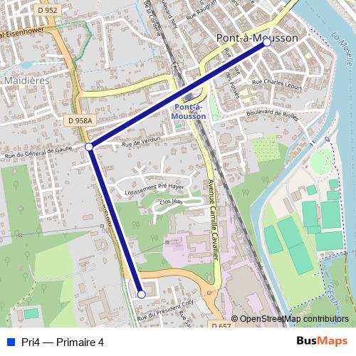 Pri4 bus Line Map