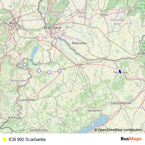 ICB 992 Scarbantia bus Line Map