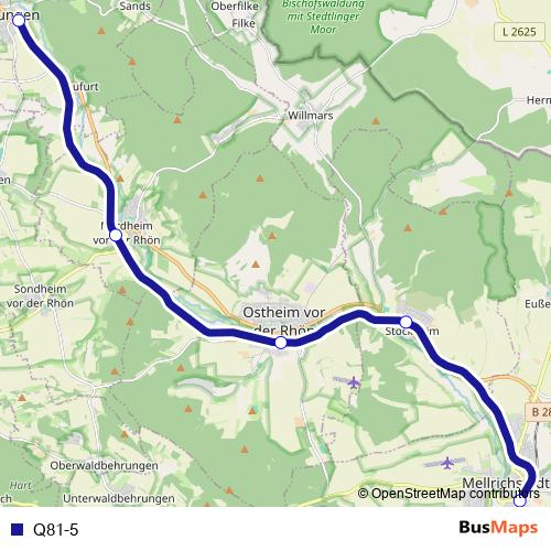 Q81-5 rail Line Map