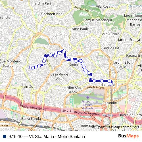 971t-10 bus Line Map