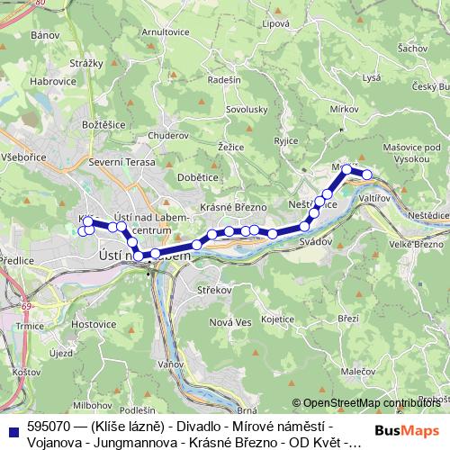 595070 trolleybus Line Map