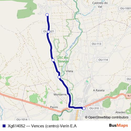 Xg614052 bus Line Map