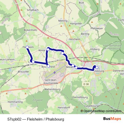 57spb02 bus Line Map