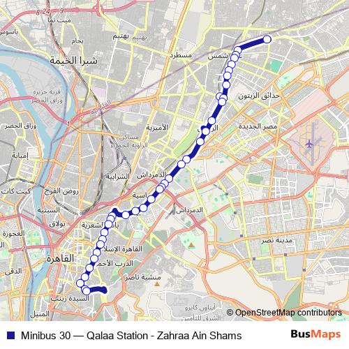 Minibus 30 bus Line Map