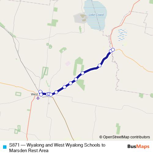 S871 bus Line Map
