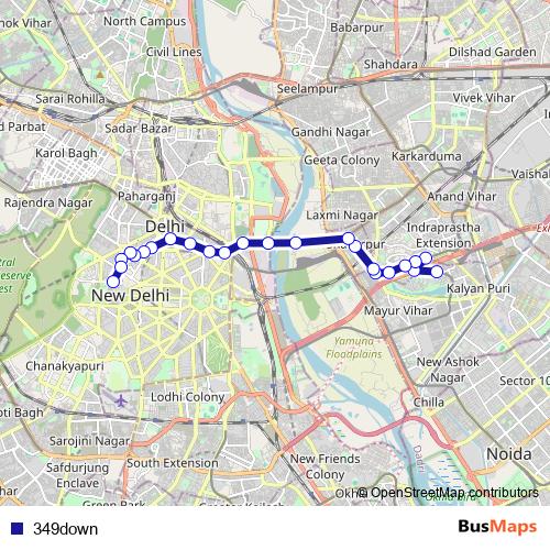 349down bus Line Map