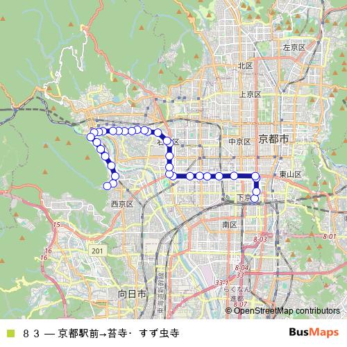 ８３ bus Line Map