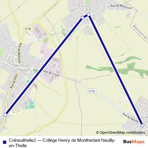 Colneuithelle2 bus Line Map