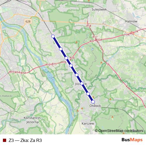 Z3 bus Line Map
