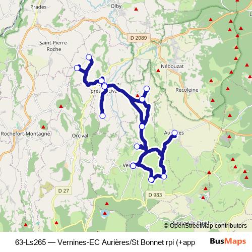 63-Ls265 bus Line Map