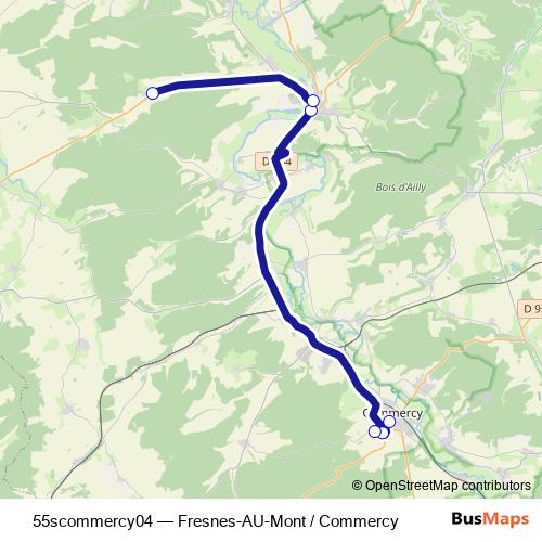 55scommercy04 bus Line Map