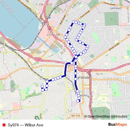 Sy974 bus Line Map
