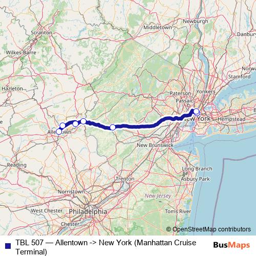 TBL 507 bus Line Map