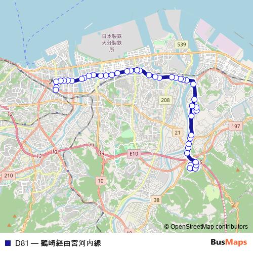 D81 bus Line Map