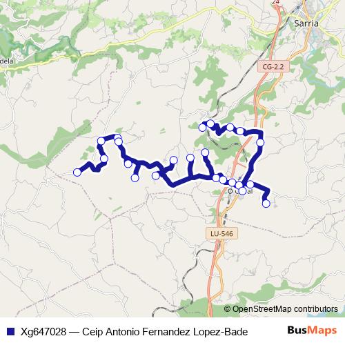 Xg647028 bus Line Map