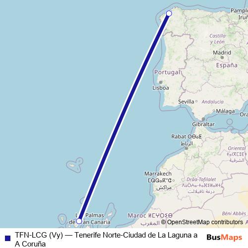 TFN-LCG (Vy) air Line Map
