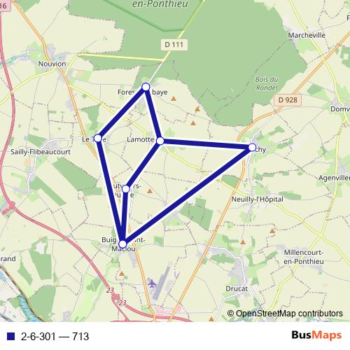 2-6-301 bus Line Map