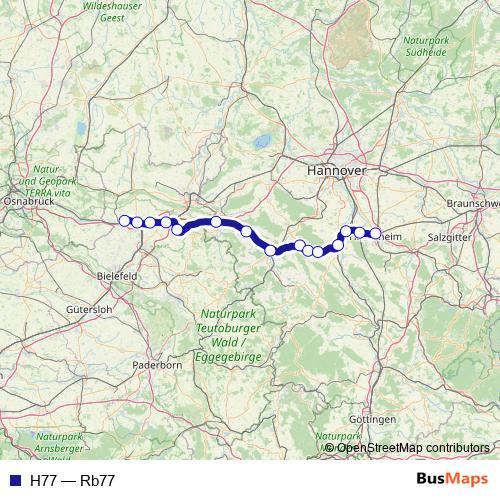 H77 rail Line Map
