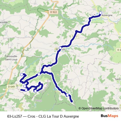63-Ls257 bus Line Map
