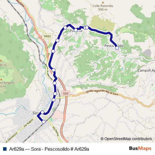 Ar629a bus Line Map