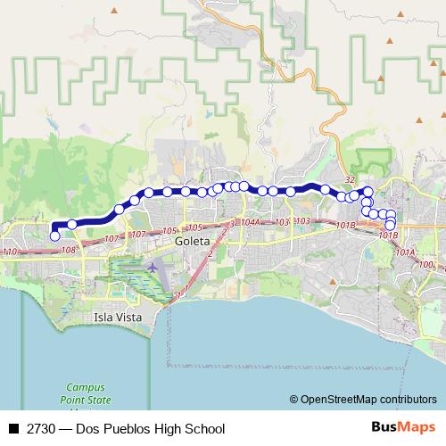 2730 bus Line Map