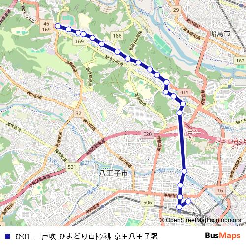 ひ01 bus Line Map