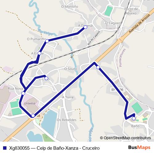 Xg830055 bus Line Map