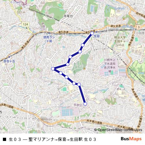 生０３ bus Line Map