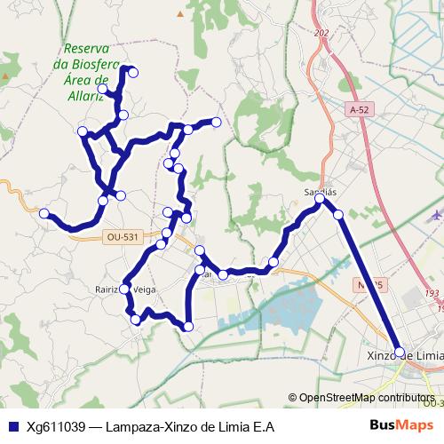 Xg611039 bus Line Map