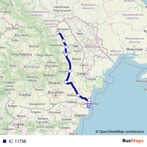 IC 11756 rail Line Map