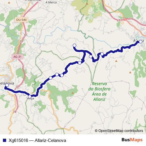 Xg615016 bus Line Map