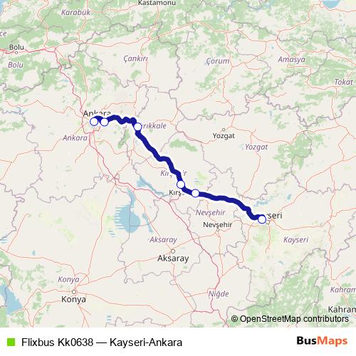Flixbus Kk0638 bus Line Map