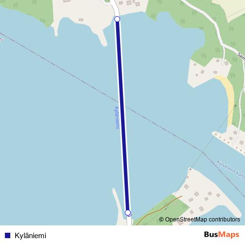 Kyläniemi ferry Line Map