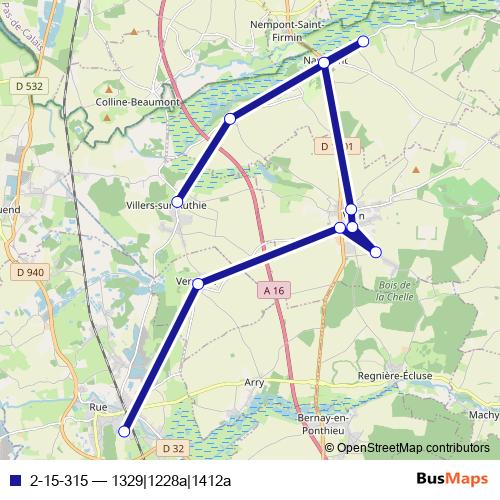 2-15-315 bus Line Map