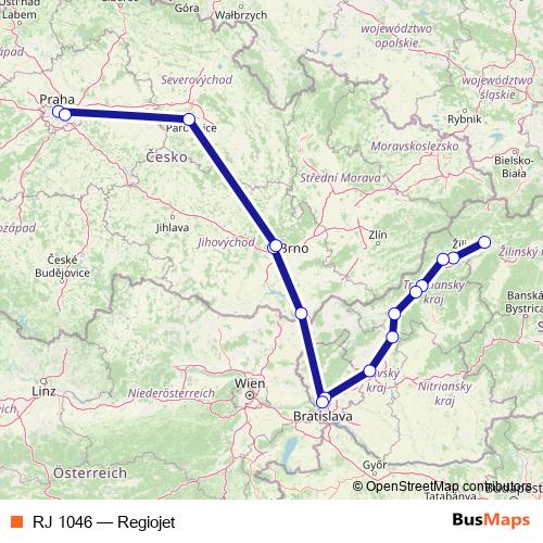 RJ 1046 rail Line Map