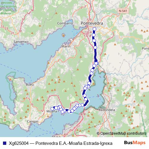 Xg625004 bus Line Map