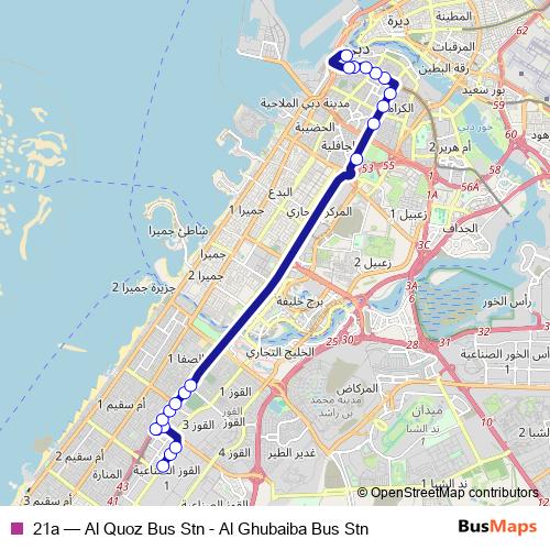 21a bus Line Map