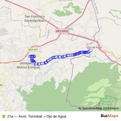 21a bus Line Map