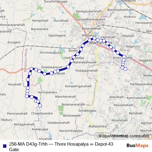 256-MA D43g-Trhh bus Line Map