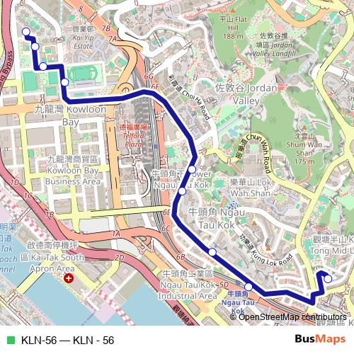 KLN-56 bus Line Map