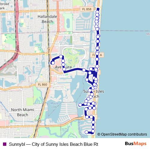 Sunnybl bus Line Map