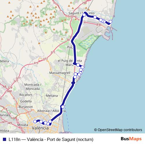 L118n bus Line Map