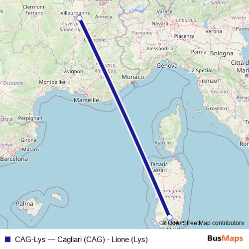 CAG-Lys air Line Map