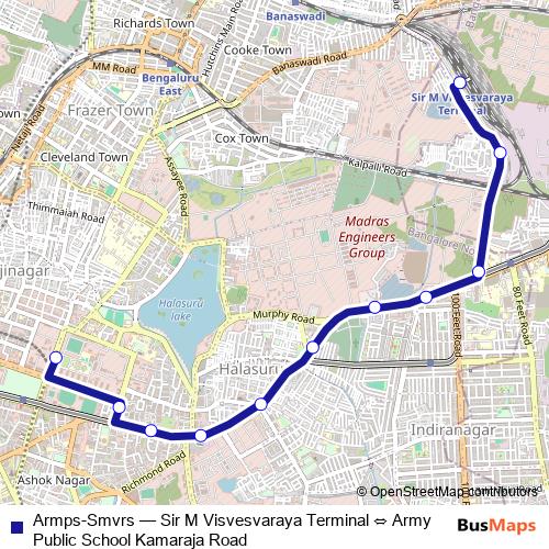 Armps-Smvrs bus Line Map