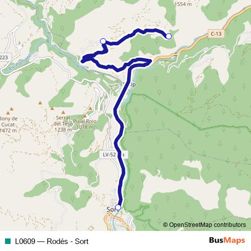 L0609 bus Line Map