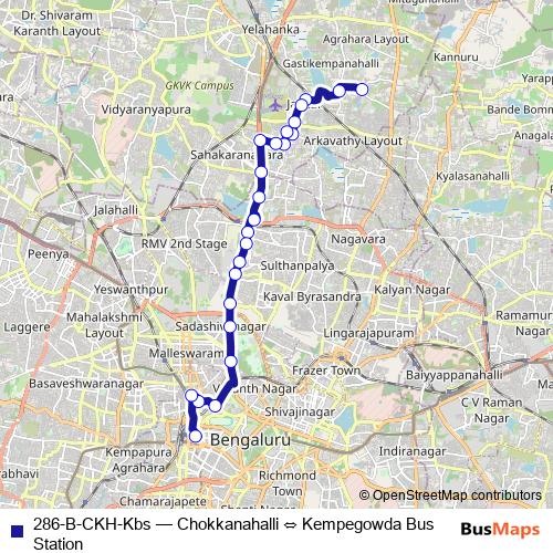 286-B-CKH-Kbs bus Line Map