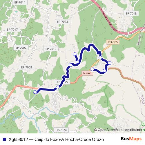 Xg658012 bus Line Map