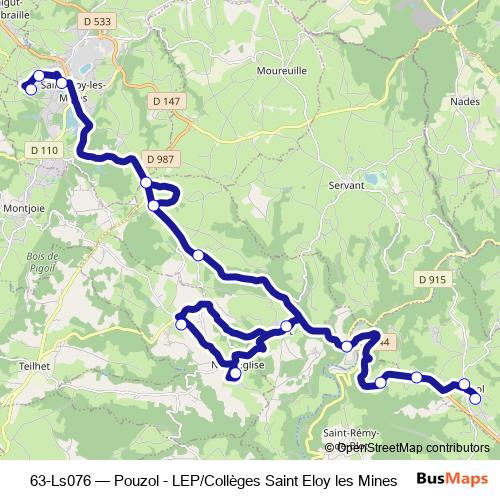 63-Ls076 bus Line Map