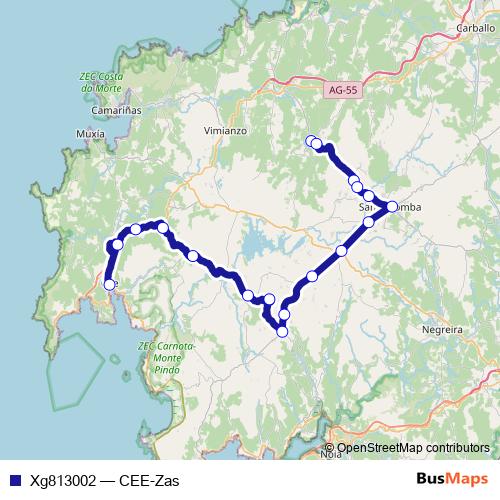 Xg813002 bus Line Map